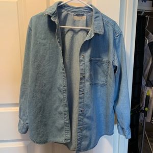 Topshop Moto vintage fit oversized boyfriend shirt